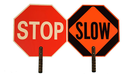 24" Reflective Stop / Slow Sign