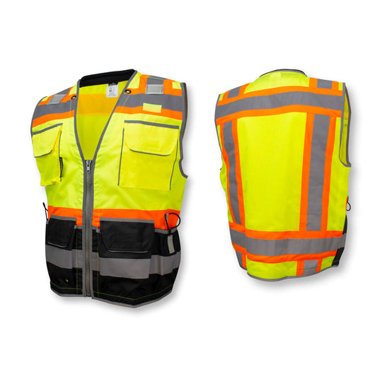 Radians SV55B Class 2 Heavy Woven Color Blocked Two Tone Engineer Vest